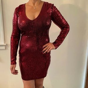 Red Sequin Dress